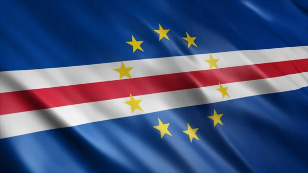 Kapverdische Nationalflagge Hochqualitatives Fahnenschwenken — Stockfoto