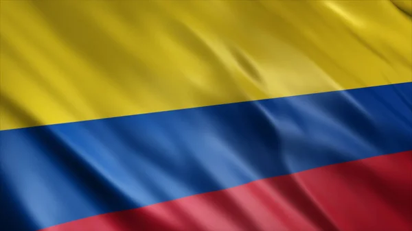 哥伦比亚国旗 优质摇旗图 — 图库照片