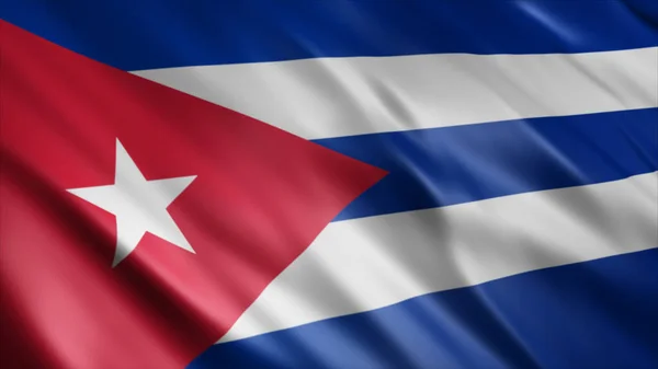 Kubas Nationalflagge Qualitativ Hochwertiges Fahnenschwenken — Stockfoto