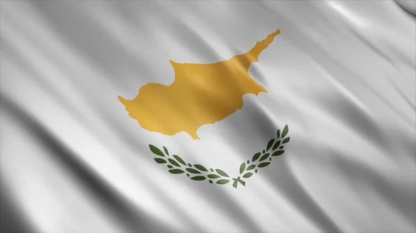 Cyprus Nationale Vlag Hoge Kwaliteit Zwaaien Vlag Afbeelding — Stockfoto