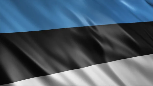 Észtország Nemzeti Zászló Kiváló Minőségű Integetés Zászló Kép — Stock Fotó