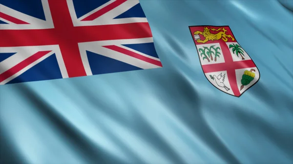 Fiji Nationale Vlag Hoge Kwaliteit Zwaaien Vlag Afbeelding — Stockfoto
