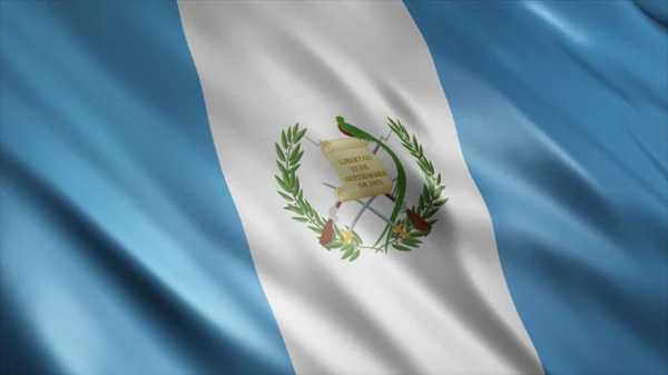 Εθνική Σημαία Της Γουατεμάλας Υψηλής Ποιότητας Κυματιστή Σημαία Εικόνα — Φωτογραφία Αρχείου