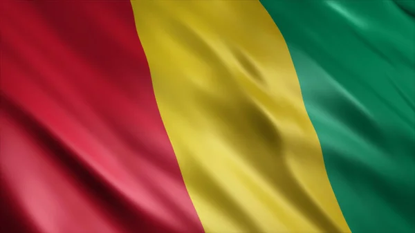Gine Ulusal Bayrağı Yüksek Kaliteli Dalgalanan Bayrak Resmi — Stok fotoğraf