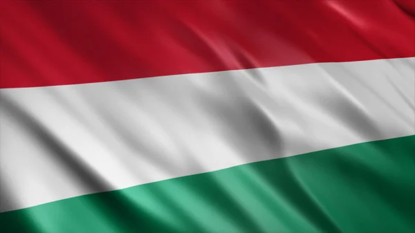 Hungary National Flag High Quality Waving Flag Image — Stock Photo, Image