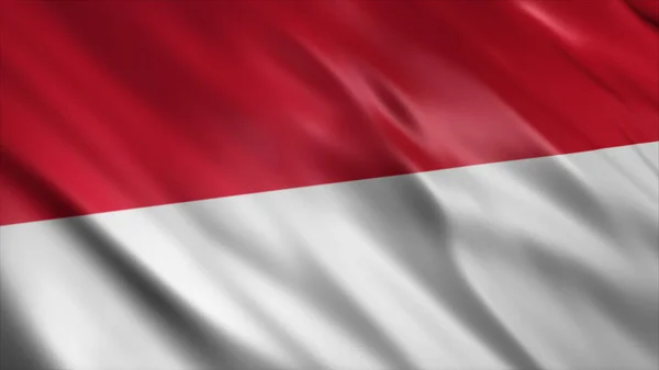 Indonesië Nationale Vlag Hoge Kwaliteit Zwaaien Vlag Afbeelding — Stockfoto