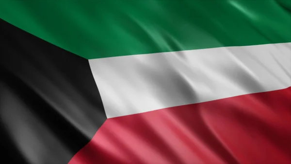 Bandiera Nazionale Del Kuwait Immagine Alta Qualità Sventolando Bandiera — Foto Stock