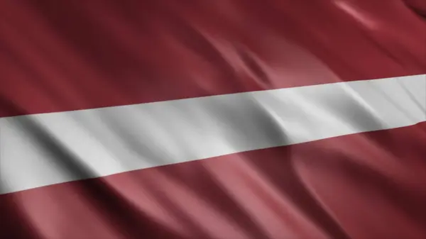 Latvia National Flag High Quality Waving Flag Image — Stock Photo, Image