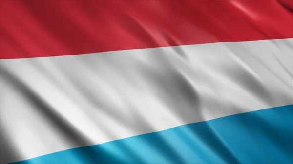 Luxemburger Nationalflagge Hochqualitatives Fahnenschwenken — Stockfoto