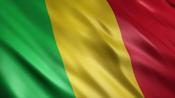 Mali Ulusal Bayrağı Yüksek Kalite Dalgalanan Bayrak Resmi — Stok fotoğraf