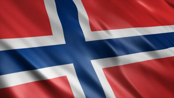 Norway National Flag High Quality Waving Flag Image — Stock Photo, Image