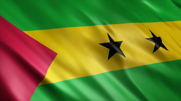Bandiera Nazionale Sao Tomé Principe Immagine Della Bandiera Sventolante Alta — Foto Stock