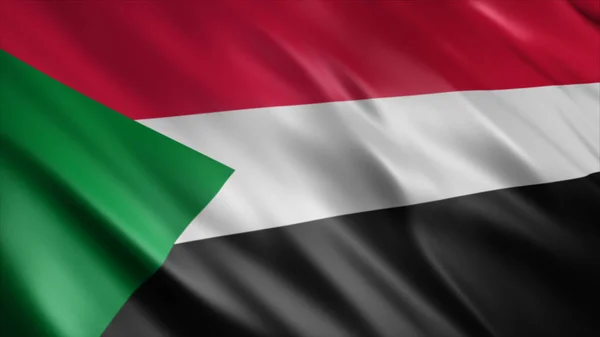 Державний Прапор Судану Зображення Високоякісного Прапора — стокове фото