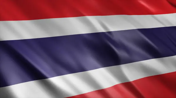Thailand National Flag High Quality Waving Flag Image — Stock Photo, Image