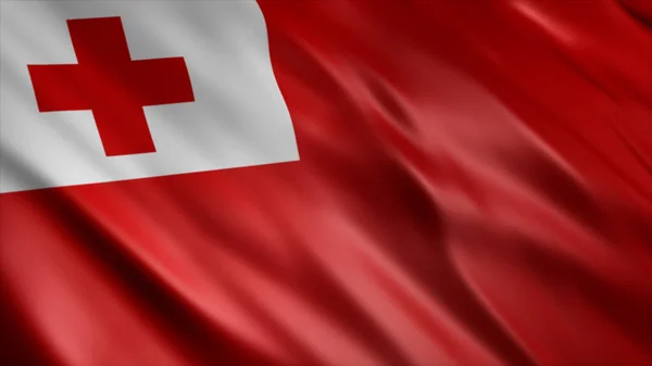 Bandeira Nacional Tonga Imagem Bandeira Acenar Alta Qualidade — Fotografia de Stock