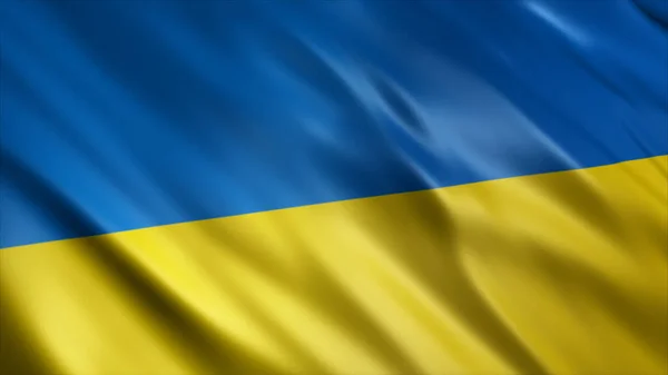 Ukrajna Nemzeti Zászló Kiváló Minőségű Integetés Zászló Kép — Stock Fotó