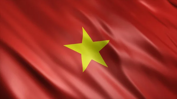 Vietnam Nationalflagge Qualitativ Hochwertiges Fahnenschwenken Bild — Stockfoto