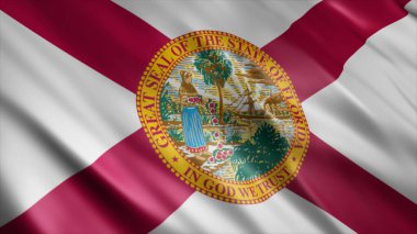 Florida Eyaleti (ABD) Yüksek Kalite Dalgalanan Bayrak Resmi 