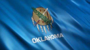 Oklahoma Eyaleti (USA) Bayrak, Yüksek Kalite Dalgalanan Bayrak Resmi 