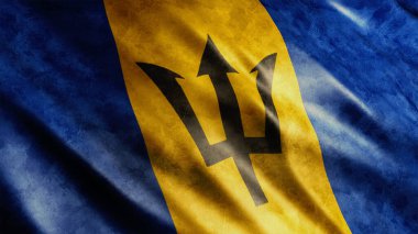 Barbados Ulusal Grunge Bayrağı, Yüksek Kaliteli Grunge Bayrağı 