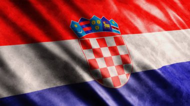 Hırvatistan Ulusal Grunge Bayrağı, Yüksek Kalite Grunge Görüntü 