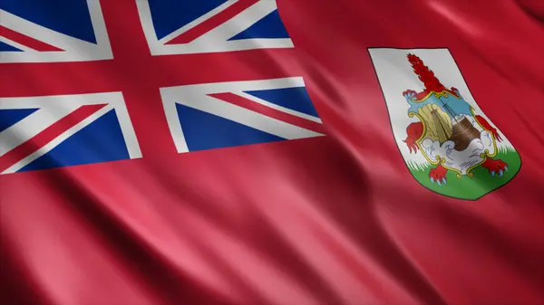 Bermuda National Flag Högkvalitativ Viftande Flagga Bild — Stockfoto