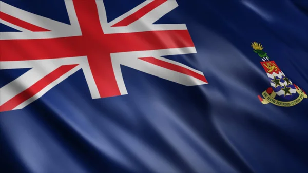 Caymanöarna Nationell Flagga Hög Kvalitet Viftande Flagga Bild — Stockfoto