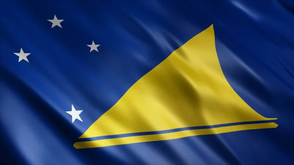 Tokelau National Flag High Quality Waving Flag Image — Stock Photo, Image