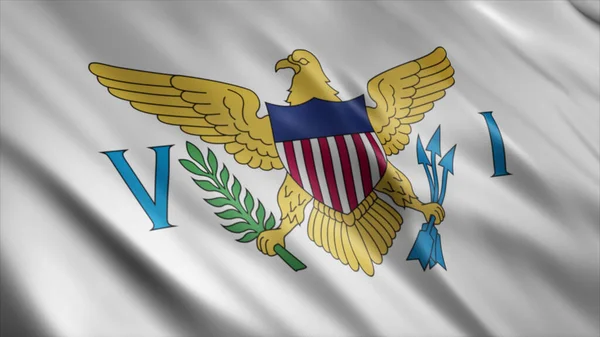 Αμερικανική Παρθένος Νήσοι Εθνική Σημαία Υψηλής Ποιότητας Κυματιστή Σημαία Εικόνα — Φωτογραφία Αρχείου