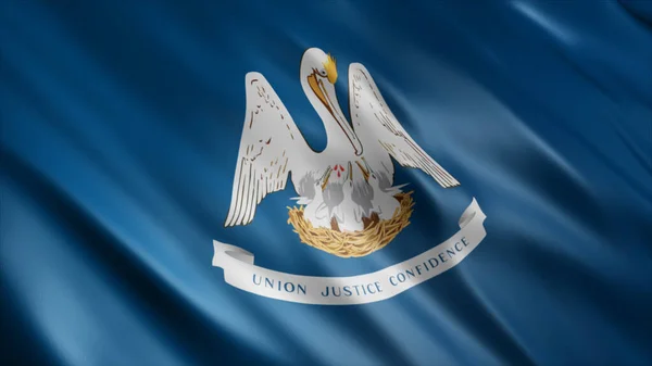 Louisiana Eyaleti Abd Bayrak Yüksek Kalite Dalgalanan Bayrak Resmi — Stok fotoğraf