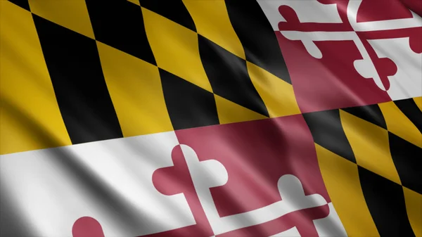 Flaga Stanu Maryland Usa Wysokiej Jakości Obraz Flagi Falującej — Zdjęcie stockowe