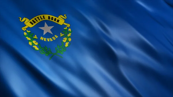Nevada State Estados Unidos Bandeira Bandeira Ondulada Alta Qualidade — Fotografia de Stock