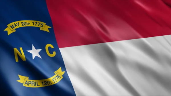 North Carolina State Usa Vlag Hoge Kwaliteit Golvende Vlag Afbeelding — Stockfoto