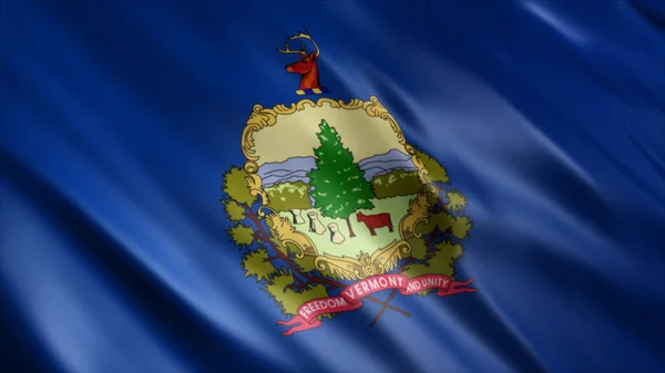 Bandera Del Estado Vermont Imagen Bandera Ondeante Alta Calidad — Foto de Stock