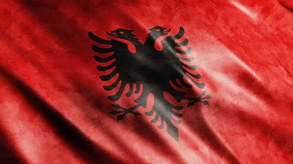 Bandeira Grunge Nacional Albânia Imagem Bandeira Grunge Alta Qualidade — Fotografia de Stock