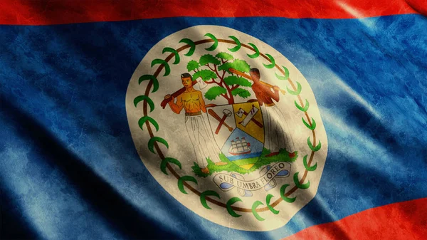 Belize Ulusal Grunge Bayrağı Yüksek Kaliteli Grunge Bayrağı Resmi — Stok fotoğraf
