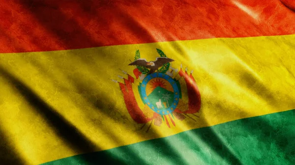 Болівія Національний Грандж Прапор Високоякісний Грандж Прапор Зображення — стокове фото