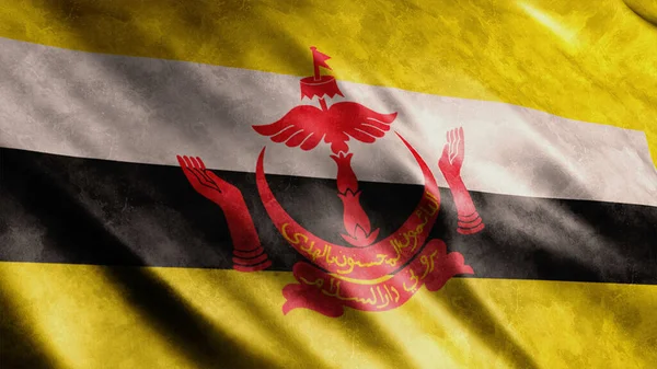 Brunei National Grunge Flag High Quality Grunge Flag Image — Stock Photo, Image