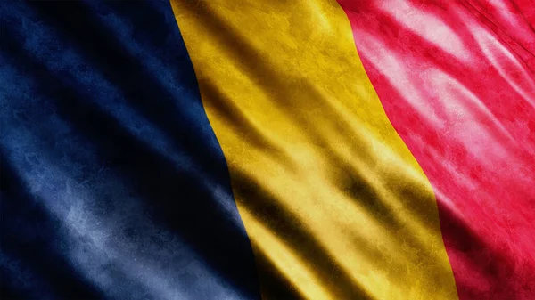 Национальный Гранж Флаг Чада Изображение Гранж Флага Высокого Качества — стоковое фото