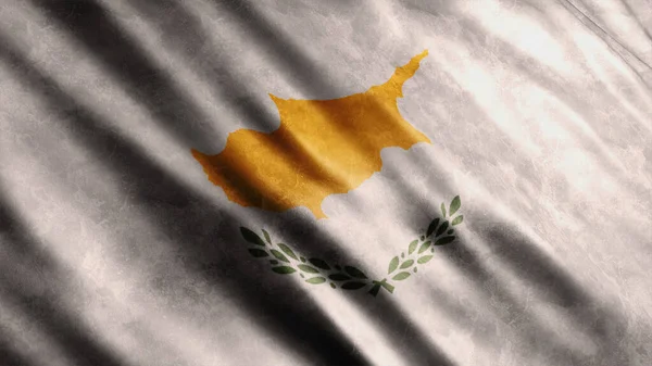 Ciprus Nemzeti Grunge Zászló Kiváló Minőségű Grunge Zászló Kép — Stock Fotó