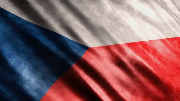 Tsjechië Nationale Grunge Vlag Hoge Kwaliteit Grunge Vlag Afbeelding — Stockfoto
