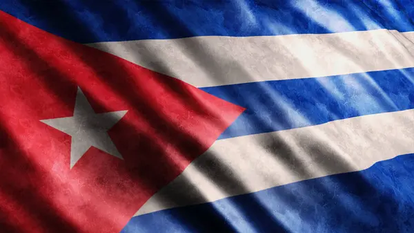 Kuba Nemzeti Grunge Zászló Kiváló Minőségű Grunge Zászló Kép — Stock Fotó