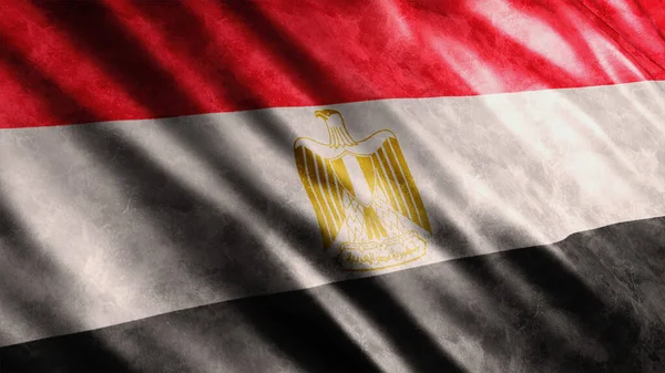 Єгипетський Національний Грандж Прапор Високоякісний Грандж Прапор Зображення — стокове фото