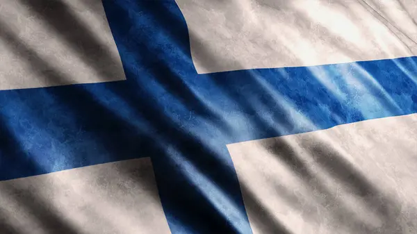 Finland National Grunge Flag High Quality Grunge Flag Image — Stock Photo, Image
