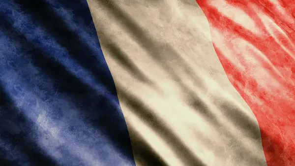 Bandeira Grunge Nacional França Imagem Bandeira Grunge Alta Qualidade — Fotografia de Stock