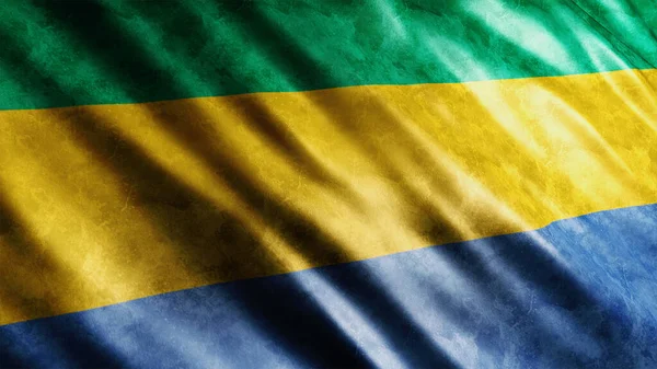 Gabon National Grunge Flag High Quality Grunge Flag Image — Stock Photo, Image