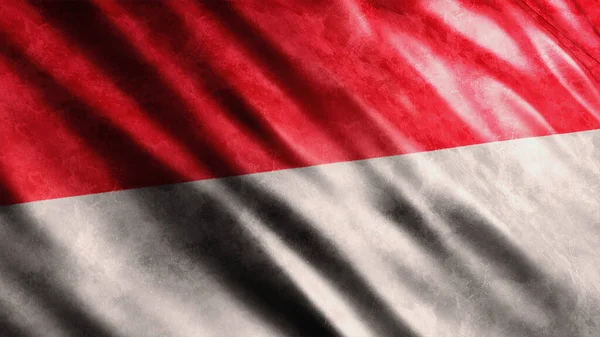 Indonesia Bandiera Nazionale Grunge Immagine Alta Qualità Grunge Flag — Foto Stock
