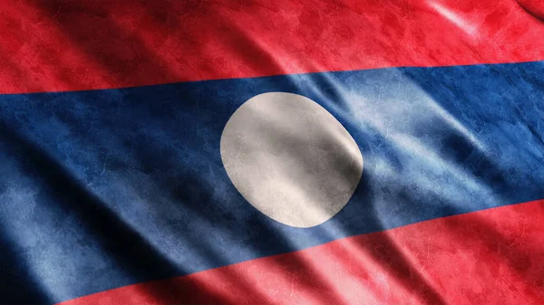 Bandiera Nazionale Del Laos Grunge Immagine Alta Qualità Grunge Flag — Foto Stock