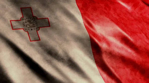 Málta Nemzeti Grunge Zászló Kiváló Minőségű Grunge Zászló Kép — Stock Fotó