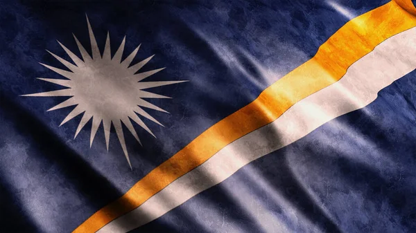 Marshall Eilanden National Grunge Flag Hoge Kwaliteit Grunge Flag Afbeelding — Stockfoto